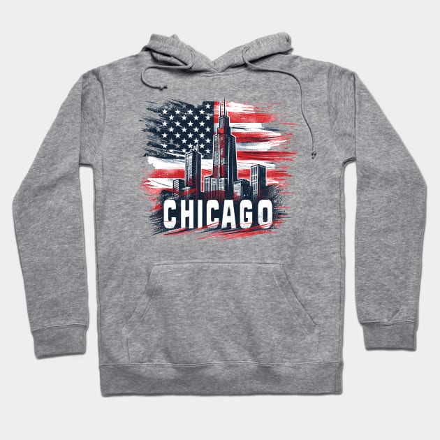 Chicago Hoodie by Vehicles-Art